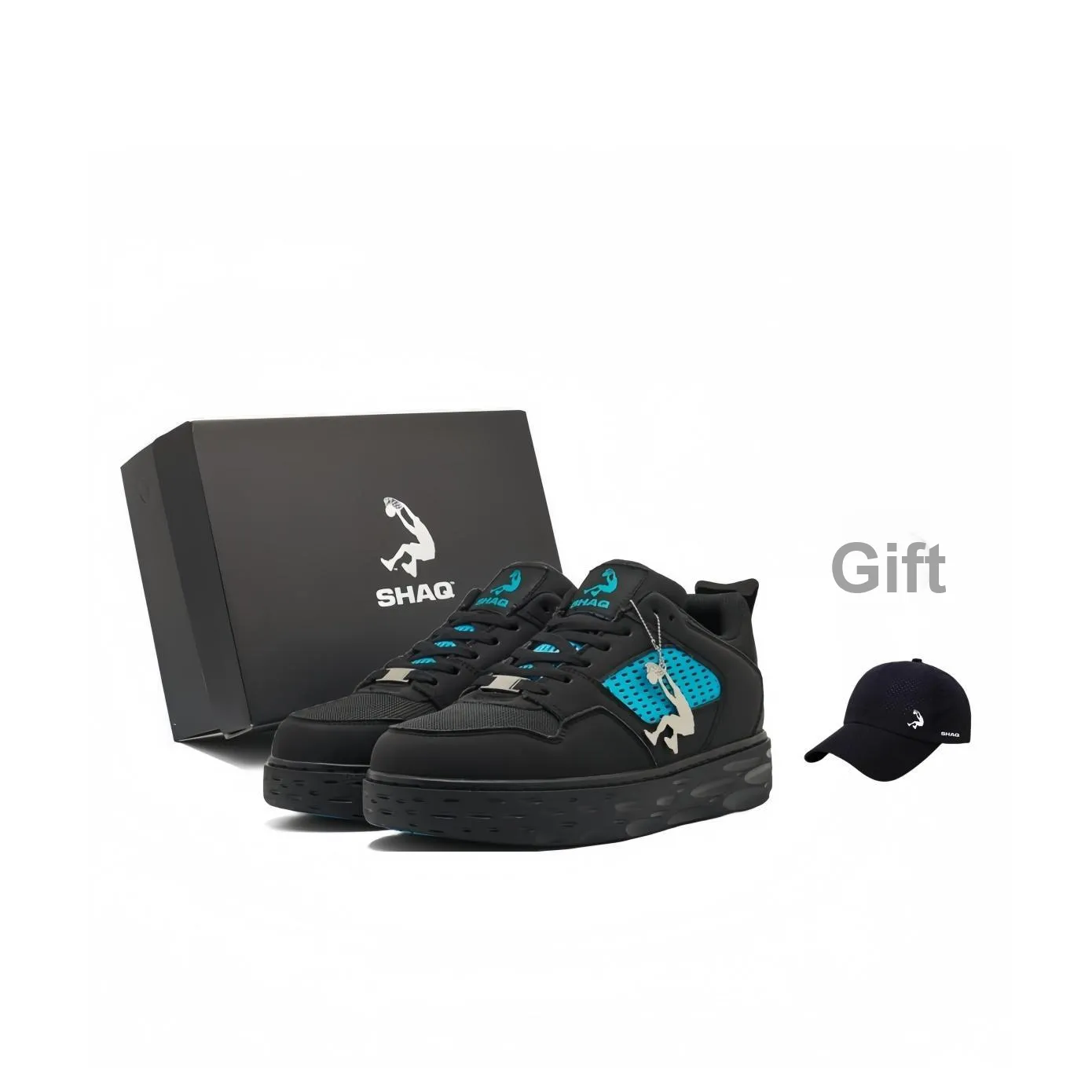 SHAQ Износостойкие Дышащие Увеличивающие Высоту Низкие Кроссовки для Скейтбординга Унисекс Ночной Аврора