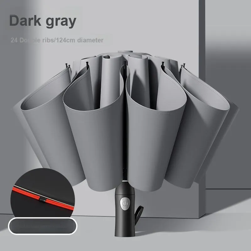 ZESHIYU 24 Rib Reverse Fully Automatic Umbrella With Thickened Reinforcement Suitable For Sunny And Rainy Dual Use-11