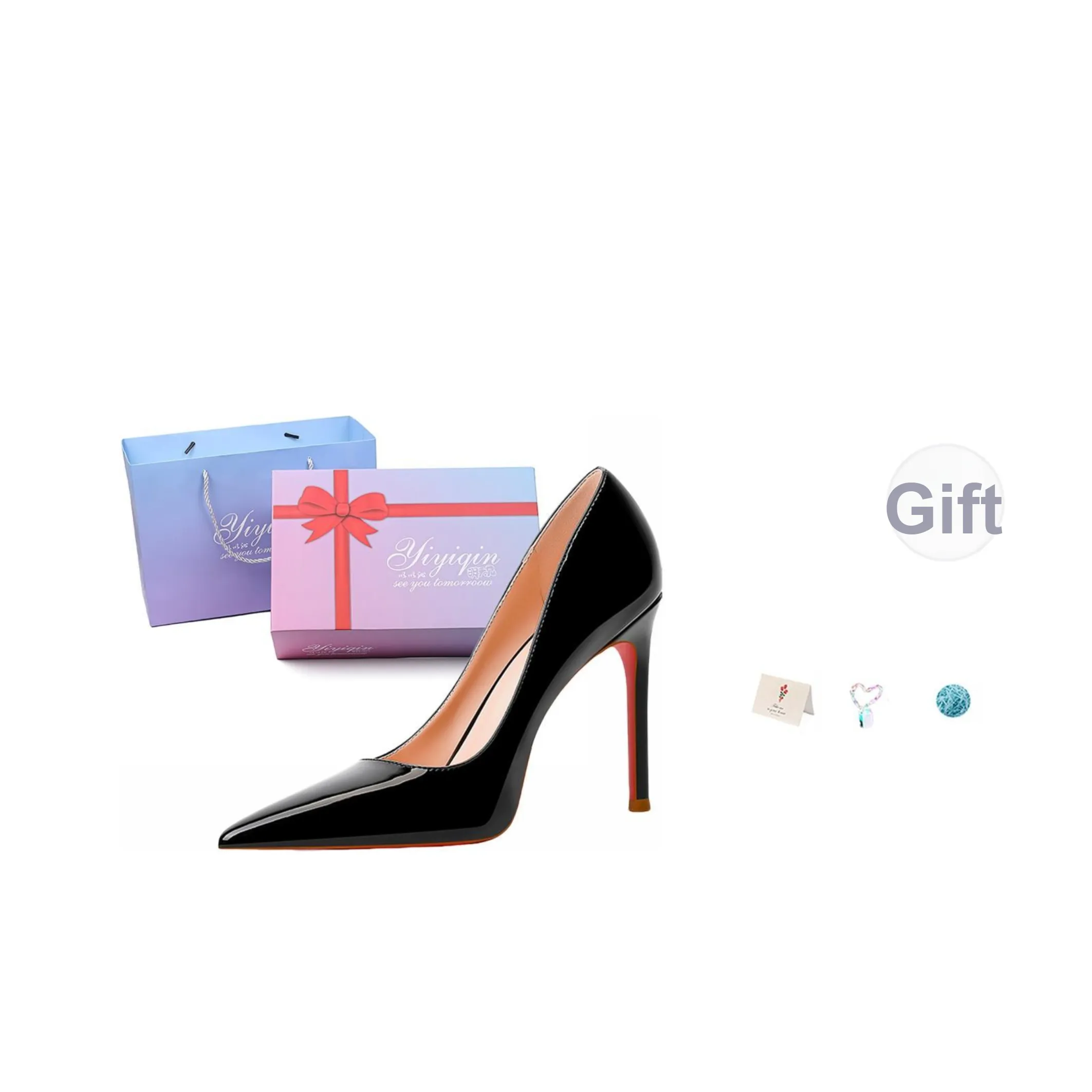 Take the Qin Узкий каблук Высокие каблуки 9 см 7 см Женские [Gift Box Set]