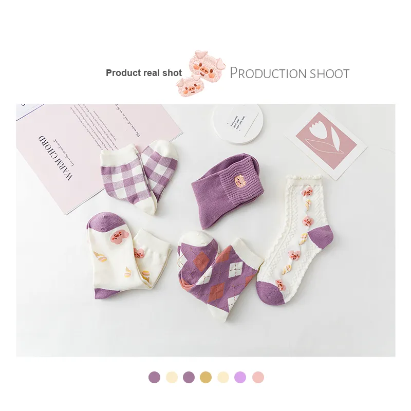 2323 Mid Calf Socks Women's 5 Pack-2