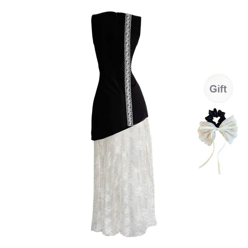 TUSHIFEI Sleeveless Dress Women's Image Color+Hair Tie Included-1