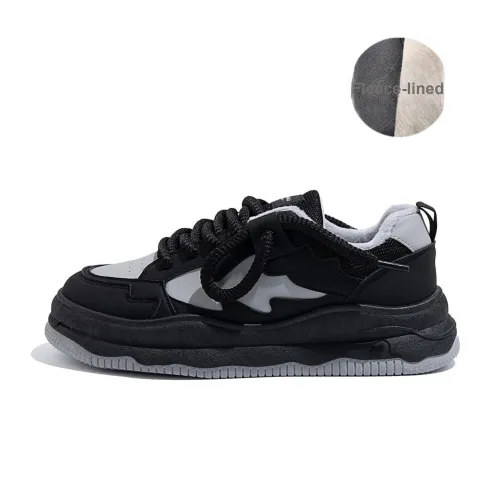 HUANQIU Wear Resistant Slip Resistant Low Top Skateboard Shoes Men's Black