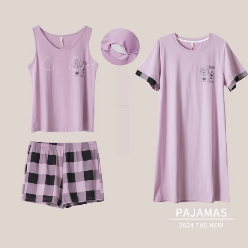 Dorame Pajama Set Women's Purple-3