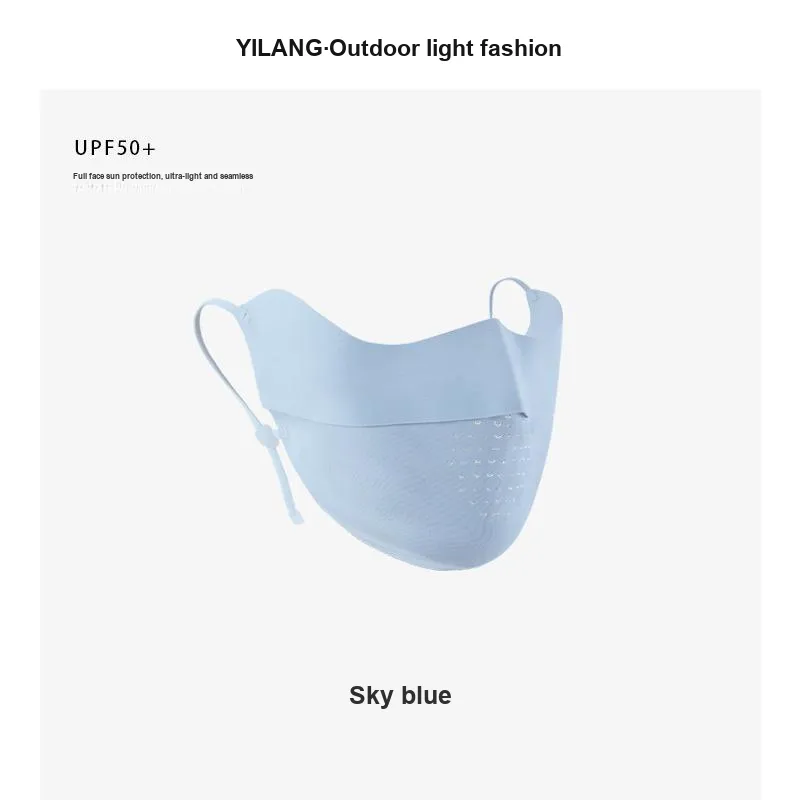 ANWUYU Breathable Ice Silk Thin Sun Protection Face Mask Unisex-31