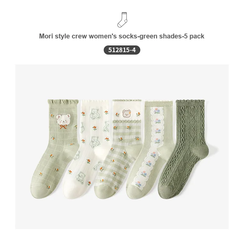 Caramella Mid Calf Socks Women's 5 Pack-12
