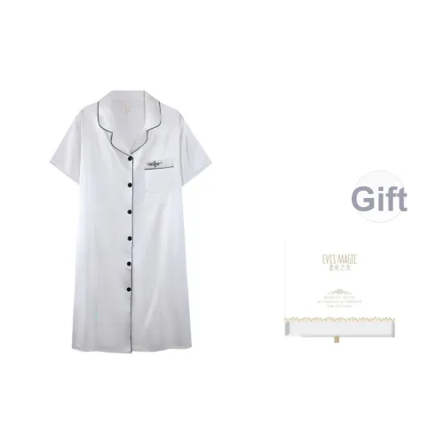 XIA.WA.ZHI.XIU Ночная сорочка Женская Набор в подарочной коробке Белый Серый