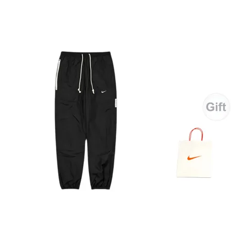 Nike Casual Pants Men Black Fleece-Lined Pants+Gift Bag