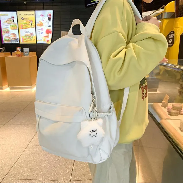 BALANG Nylon Backpack Unisex Black/Pink/Yellow/Blue/White-12