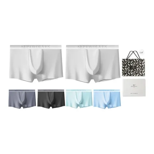 SEPTWOLVES Мужское нижнее белье набор из 6 штук в подарочной коробке + бесплатная сумка для покупок