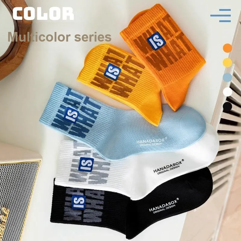 LUOLIAN Mid Calf Socks Unisex 5 Pack-3