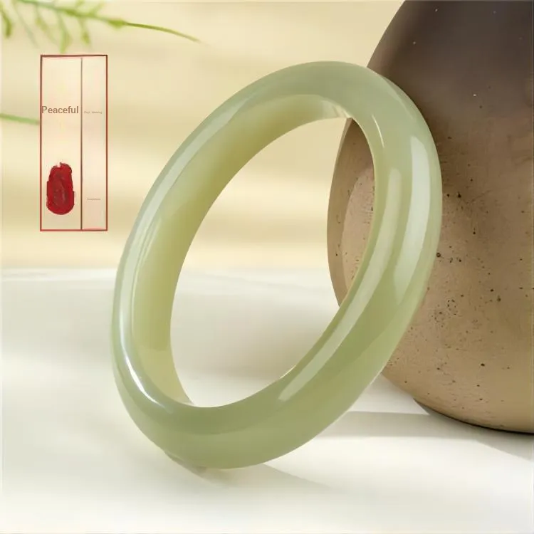 Royal Heaven's Choice Bangles Green Jade Women's-3