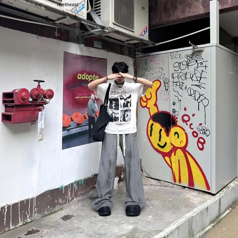 Qnxeey Casual Pants Unisex-5