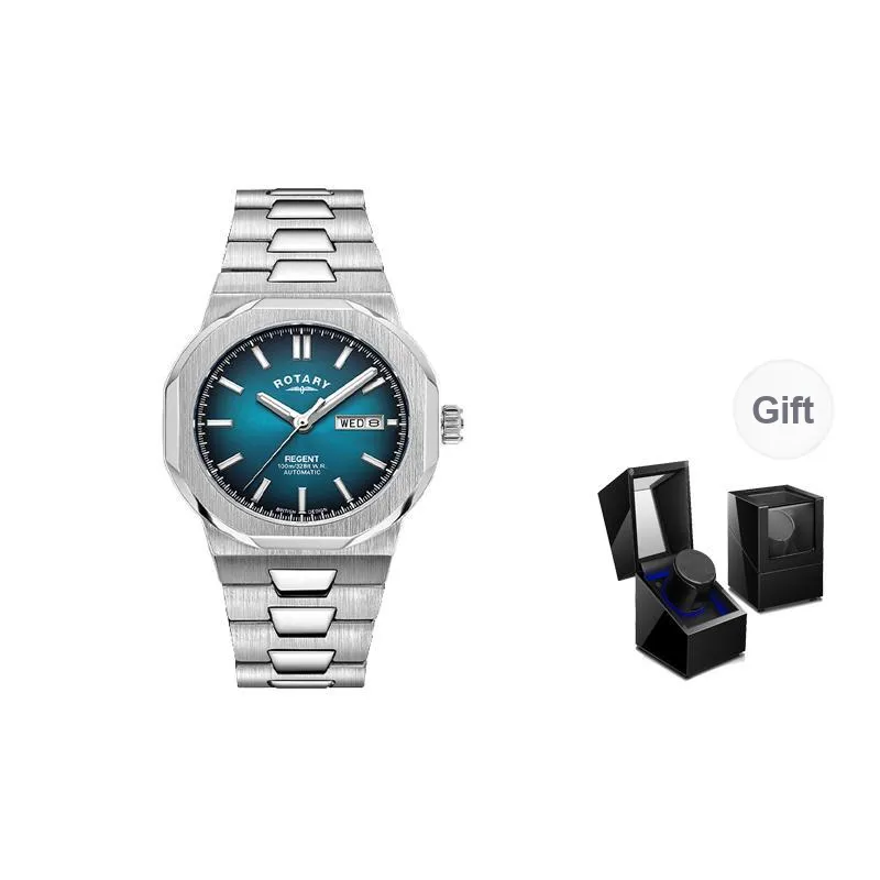 ROTARY Wrist Watch Mechanical Movement Black Dial Men's Watches-10