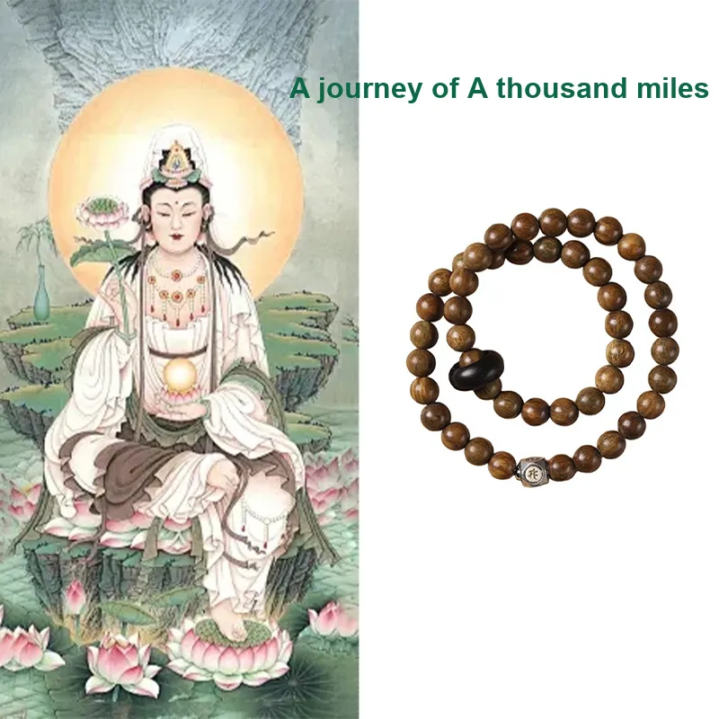 Yuxin Green Sandalwood Bracelets Unisex-1