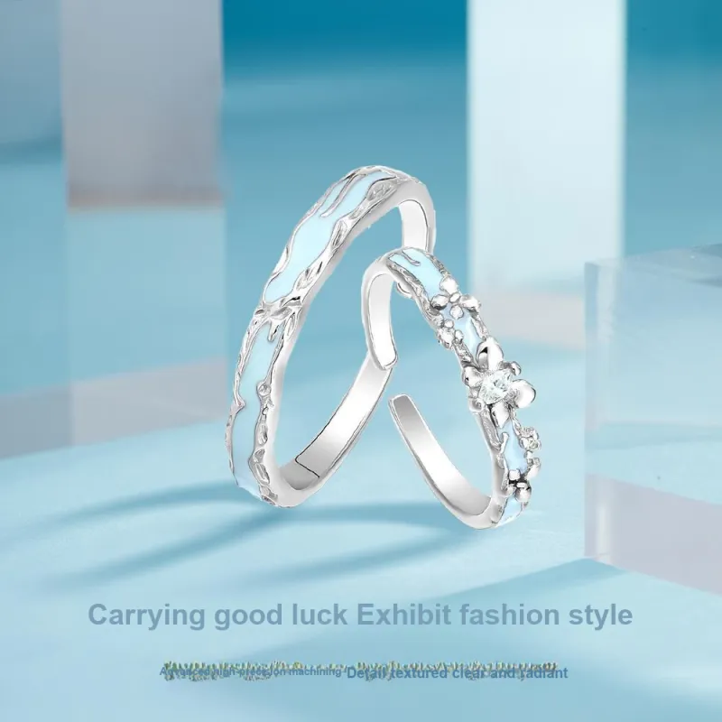 NUSQ S925 Silver With Zircon Rings Unisex-4