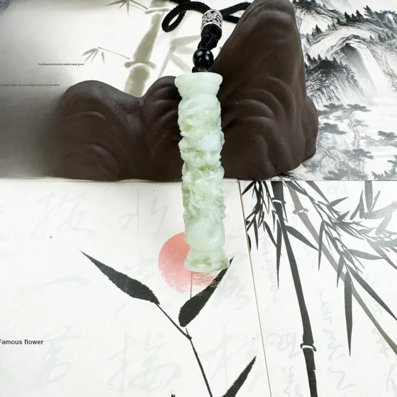 Tang Zhi Serpentine Jade Necklaces Unisex-2