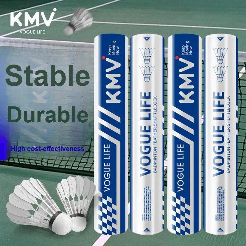 KMV 6 Pack Duck Feather Training Match Ball Bronze Collection Shuttlecocks-5