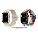 Apple Woven Strap-Starlight * Rainbow