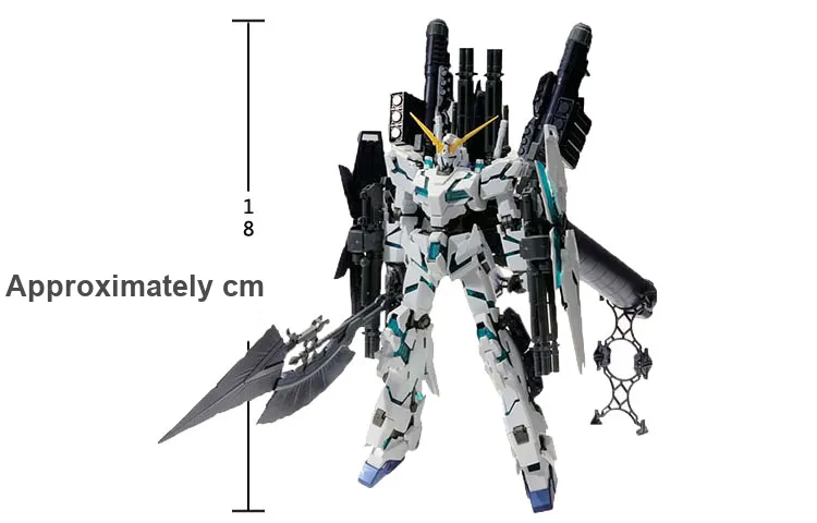 BANDAI MG 1 100 Unicorn Gundam Unit 1 Mobile Suit Gundam Unicorn Full Equipment Card Version 18cm Hobby Model-4