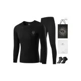 Crew Neck Set (Black) 100% cotton Antibacterial/Includes 2-Pack Cotton Socks+Shopping Bag