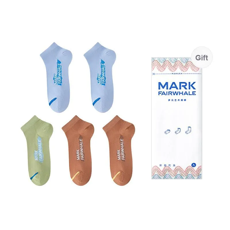 FAIRWHALE Ankle Socks Men's 5 Pack-6