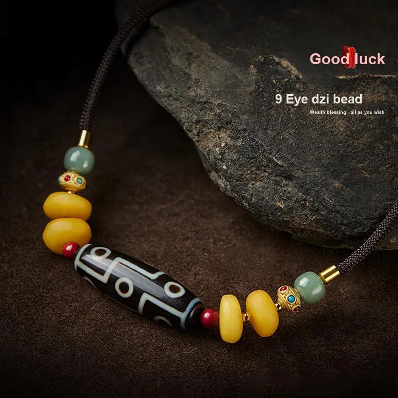 DVNRR Agate Jade Necklaces Unisex-1