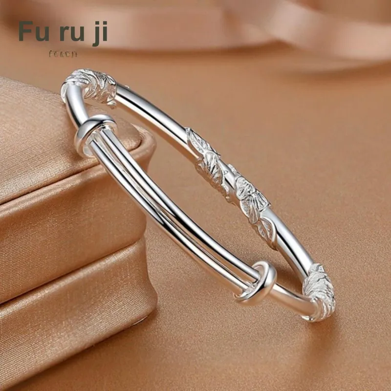 Fu Ru Ji S999 Fine Silver Bangles Women's-1