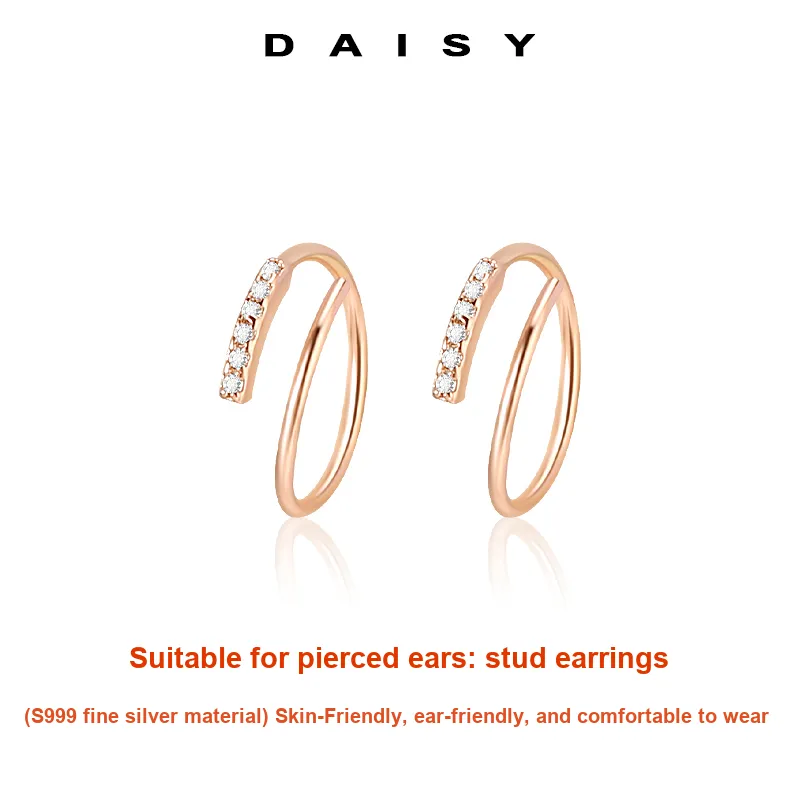 Daisy Dream 999 Fine Silver Earrings Women's-2