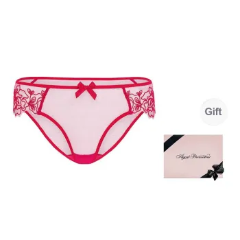 Agent Provocateur Lindie Floral-embroidered Tulle Briefs