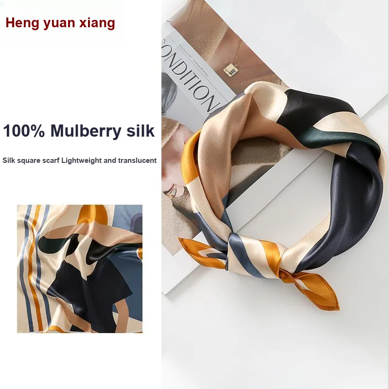 H YXIANG Silk Scarves Women's-3