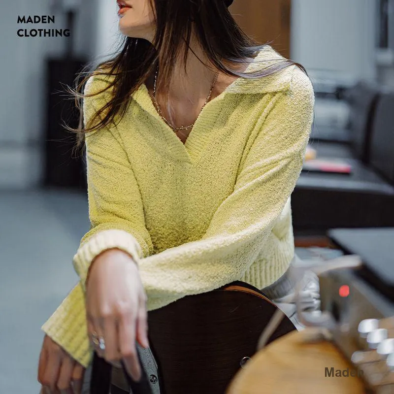 MADEN Knitwear Women's Lemon-2