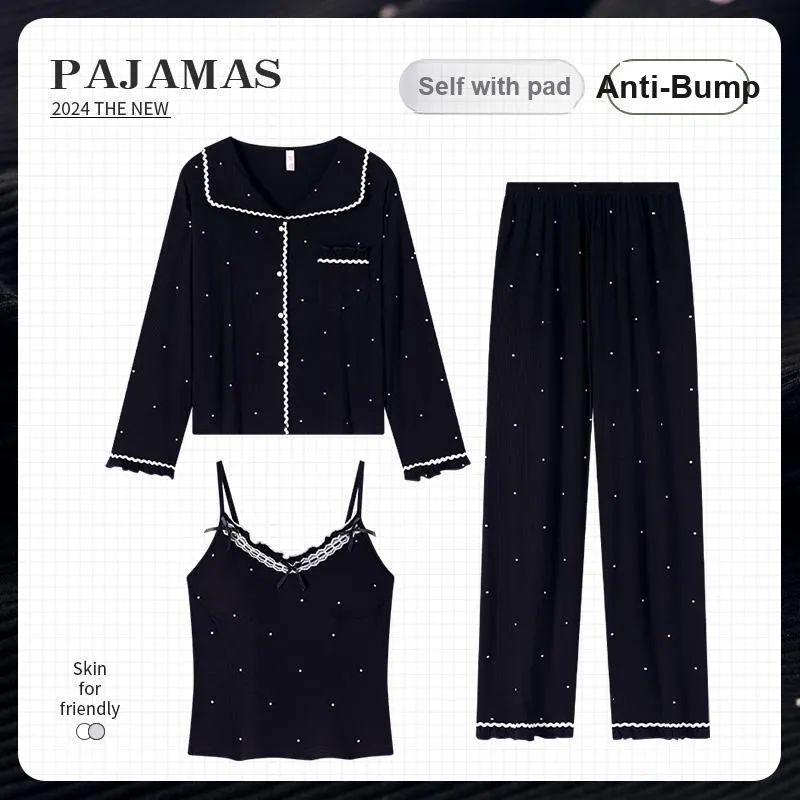 O'MESIK Pajama Set Women's Black-1