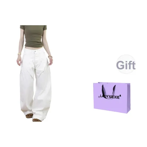 LADYXIEXIE Белый Женские Джинсы