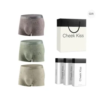 Cheekkiss Underpants Men's New Arrival Breathable Antibacterial Seamless Men's Boxer Shorts 3 Pack