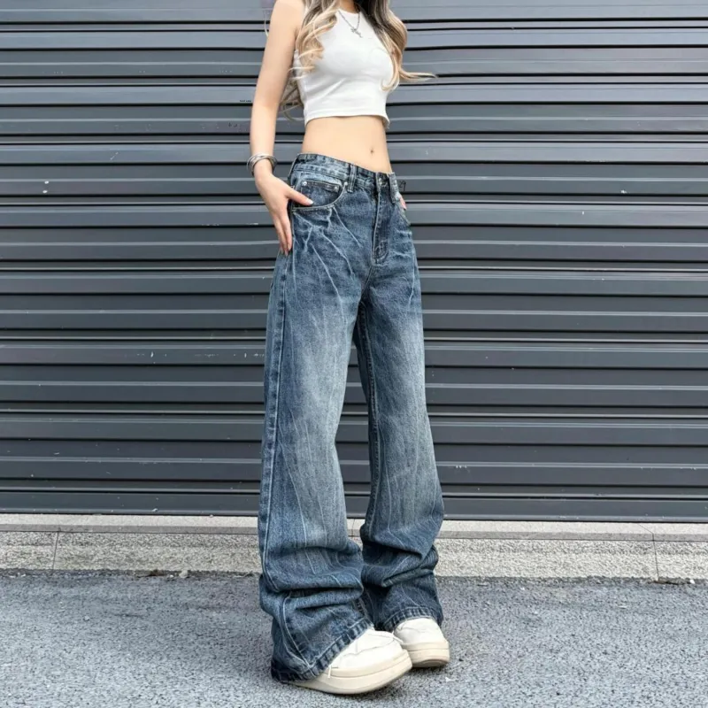 Menglaini Jeans Women's Blue-3
