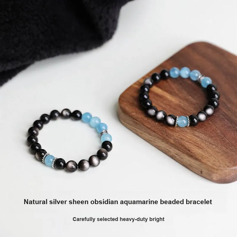 Ostantin Obsidian Bracelets Unisex-1