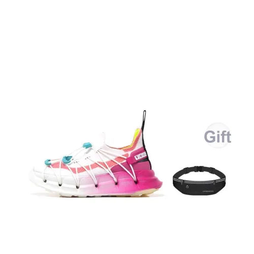 CARBONSTAR PRO Core Series Амортизаторы Slip-resistant Дышащие Низкие кеды для бега Унисекс Белый Красный