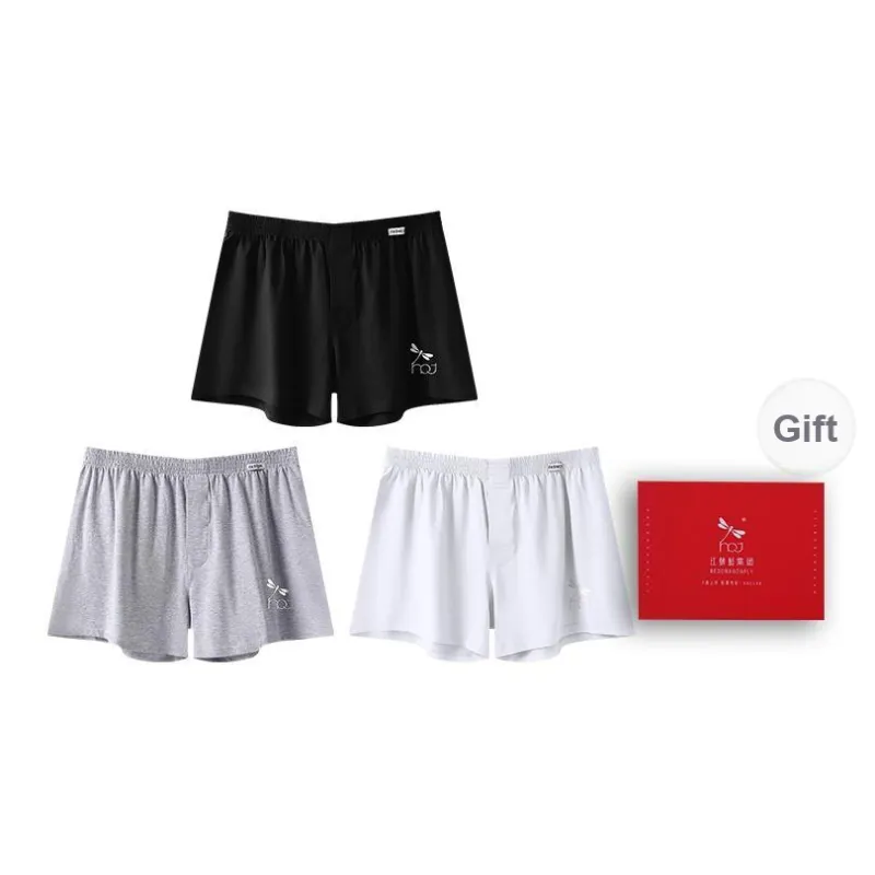 RED DRAGONFLY Cotton Panties Men's Combination Gift Box Set-17