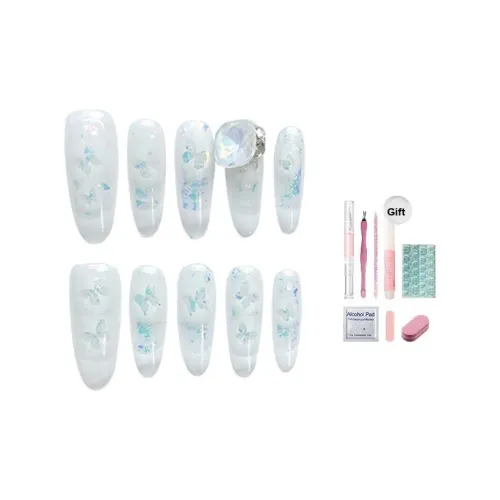 Meow Man A PURE Ручная работа Овал MID Длина (размер в длину) Искрящийся Вспышка National Стиль Coquette Стиль Instagram Градиентный 25 мм