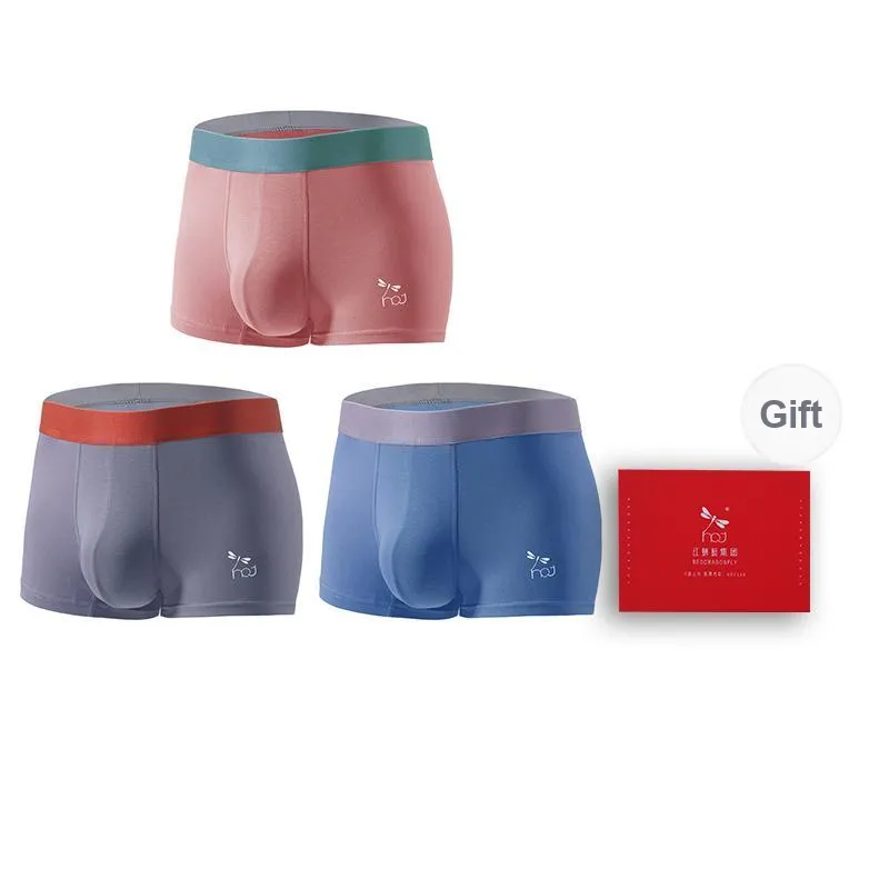 RED DRAGONFLY Cotton Panties Men's 3 Pack Gift Box Set-10