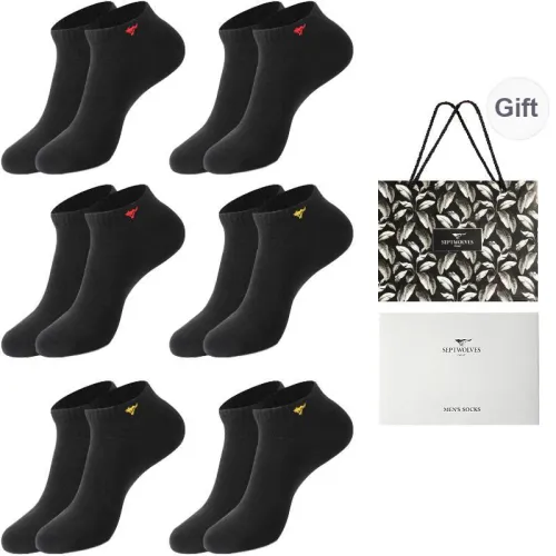 SEPTWOLVES Socks Gift Box Men's 6 Pack+Shopping Bag