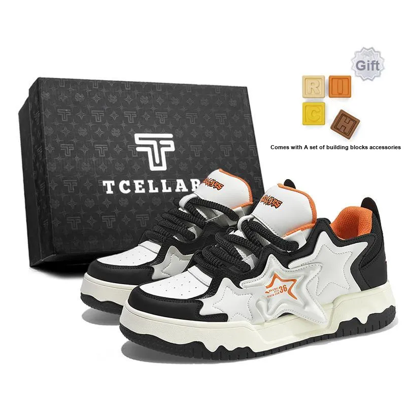 TCELLARS Cushioning Abrasion Resistant Lightweight Height Increasing Mat Low Top Skateboard Shoes Unisex