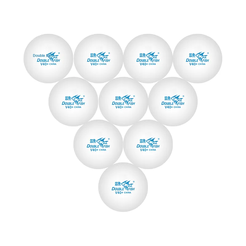 DOUBLEFISH Table Tennis High Molecular Weight Stitched Ball High Rebound Resilient White-24