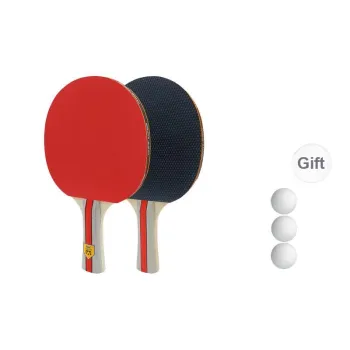 KANSOON Ping Pong Paddles Unisex All Wood Black Red 25.6*15cm