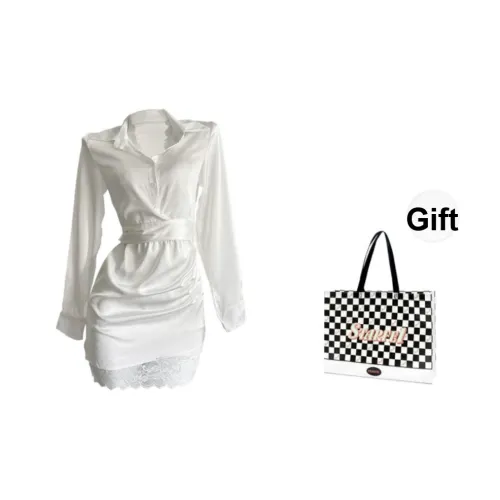 Белые женские платья с длинным рукавом