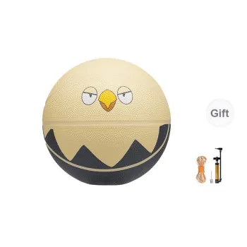 Erke Rubber Basketball Yellow Black Size 5 Ball Training Unisex