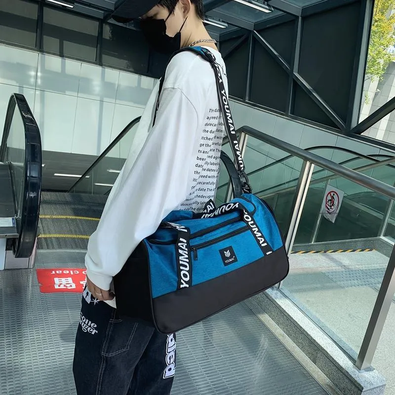 NIGEER Oxford Gym Bag Medium Size Unisex Black/Purple/Pink/Brick Red/Gray/Blue-18