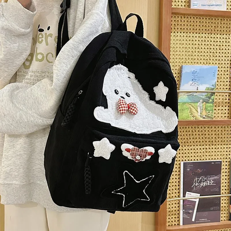 Moonshine Nylon Backpack Unisex Brown/White/Black-4