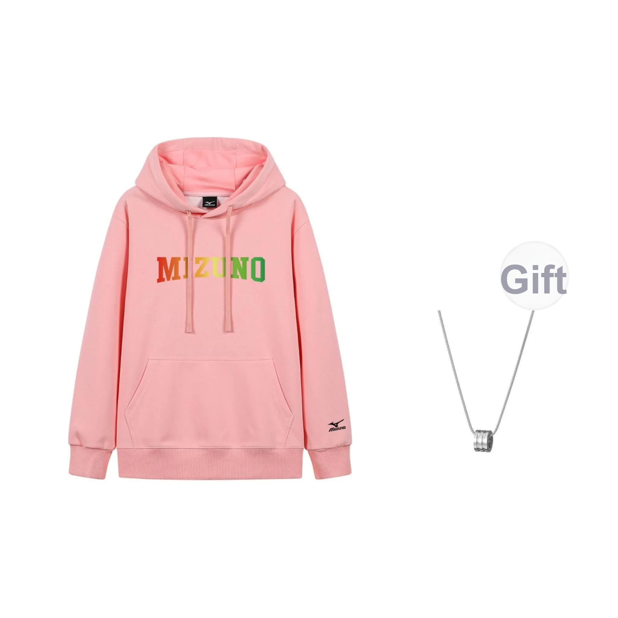 Mizuno Толстовка Унисекс Розовая В комплекте с ожерельем