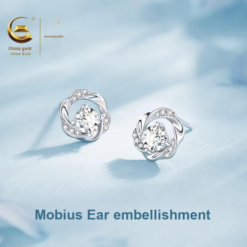 ZSY Silver 925 Stud Earrings Women's Gift Box Set-2